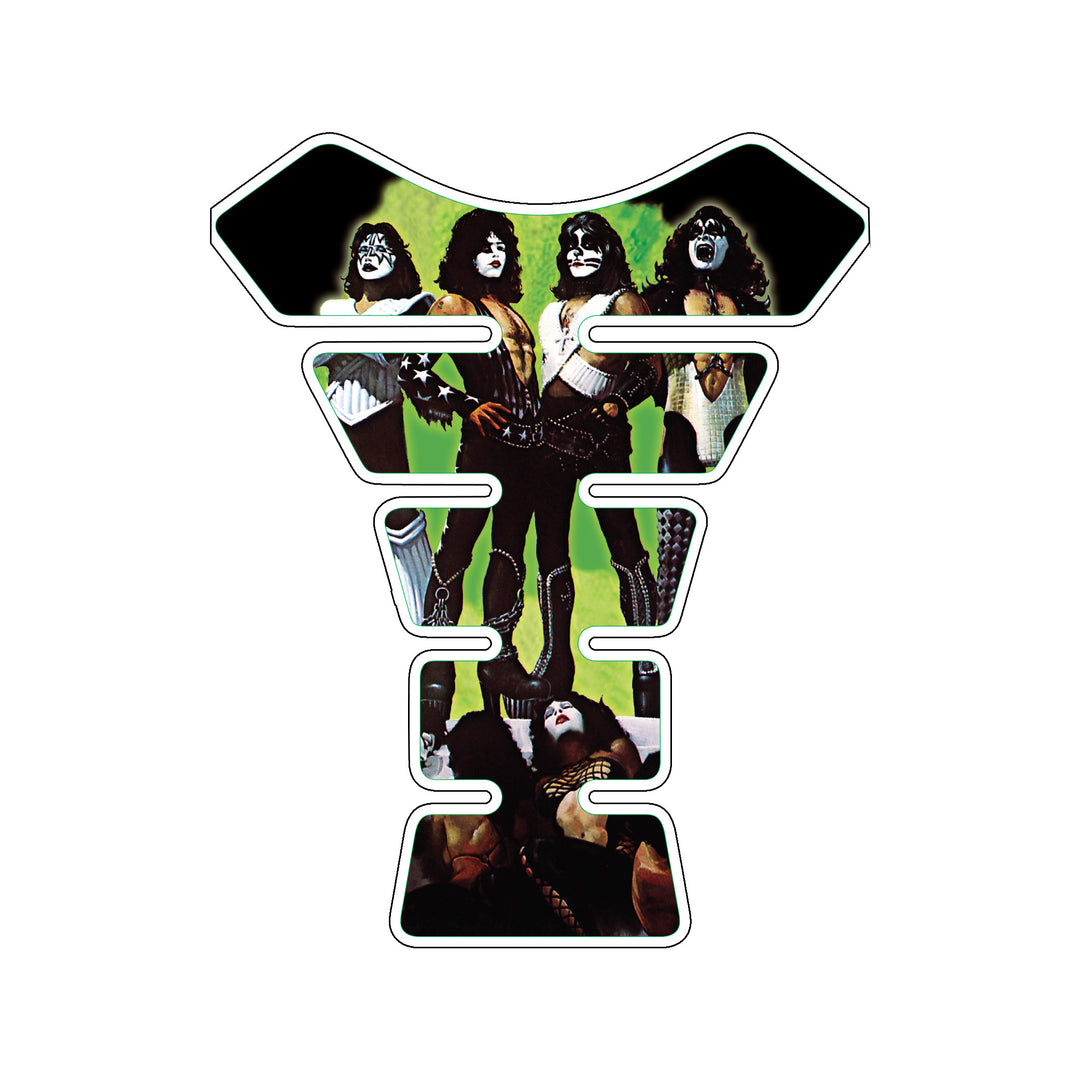 Kiss Love Gun Album Green Motorcycle Tank Pad / Motorcycle Tank Protector