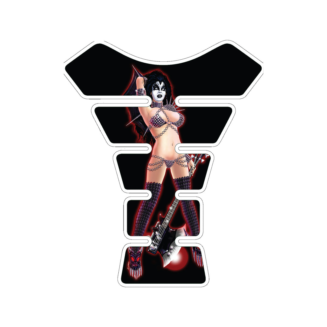 KISS Gene Simmons Pin Up Girl Motorcycle Tank Pad / Motorcycle Tank Protector