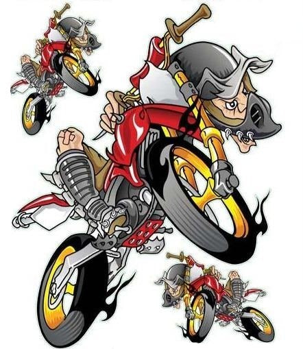 Red Air Motocross Rider Decal