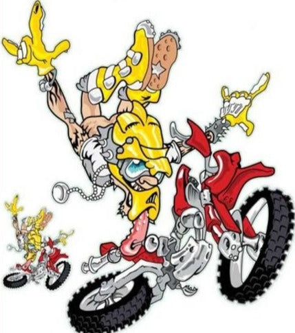 Butt Naked Red Motocross Decal