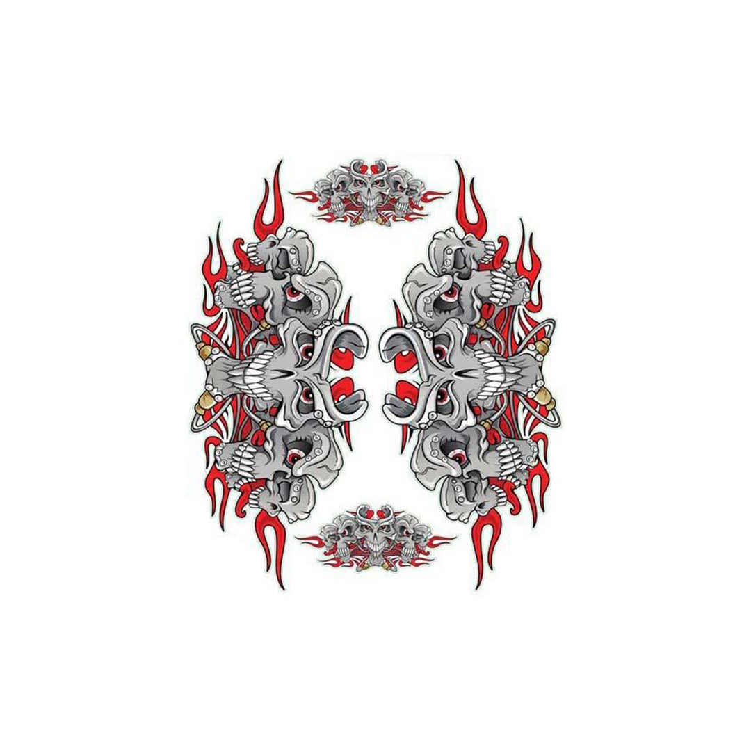 Carburetor Flame Skulls Decal