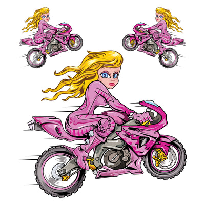 Pink Flash Rider Decal