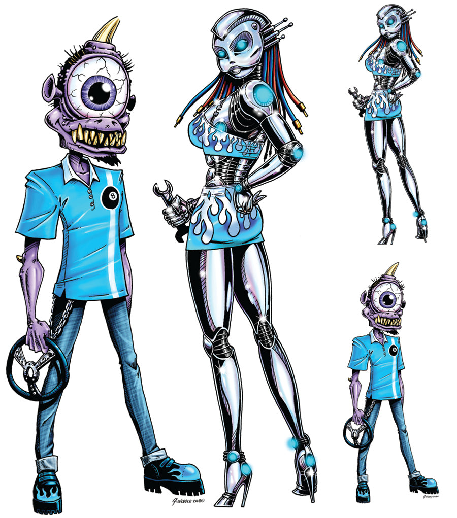 Alien Couple Decal