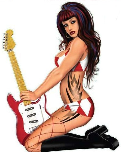 Ready to Rock Pin Up Girl Decal