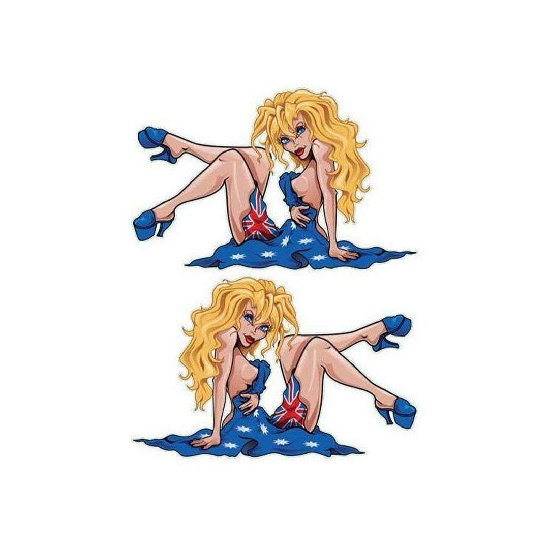 Australia Flag Pin Up Girl Decal