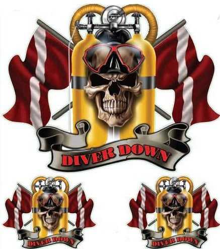 Scuba Skull Decal