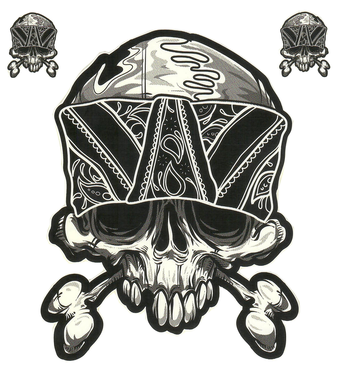 Bandana Bone Skull Decal