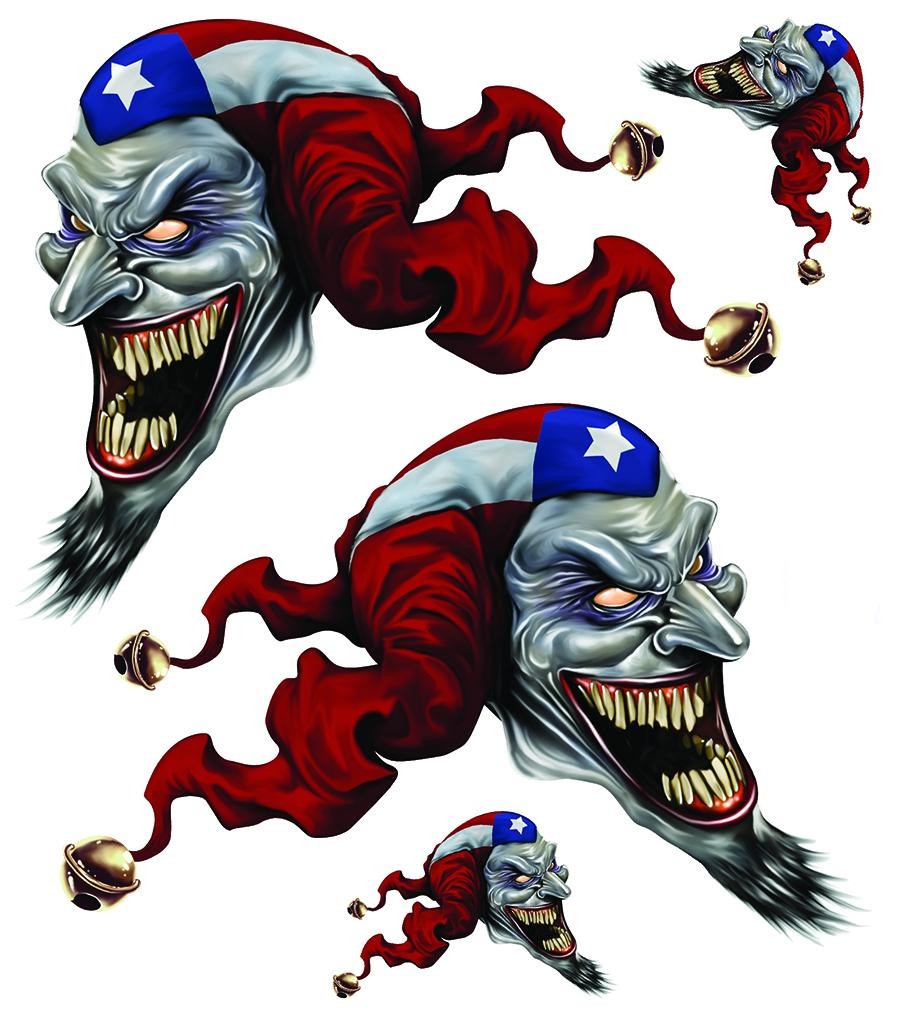 Puerto Rico / Boriqua Jester Left & Right Decal Set