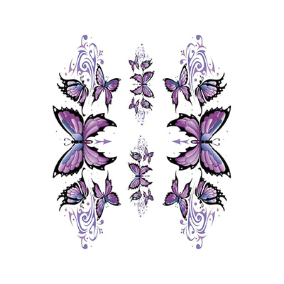 Purple Butterfly Left & Right Decal