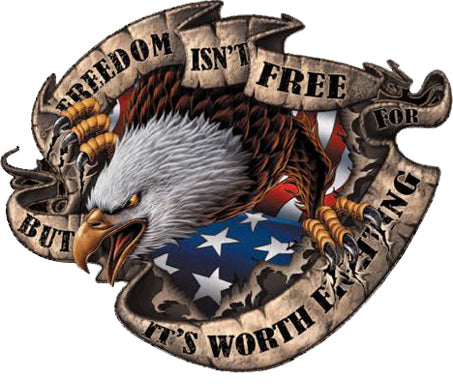 Freedom Isn’t Free Bald Eagle Decal