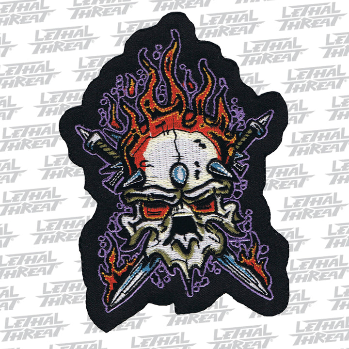 Heavy Metal Skull Embroidered Patch