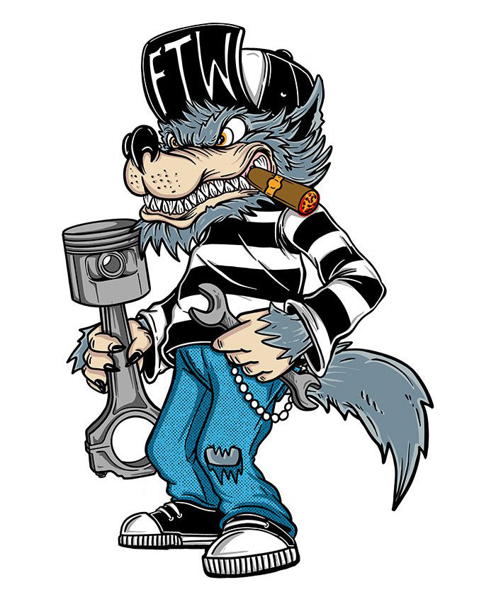FTW Piston Wolf Mini Decal/Sticker
