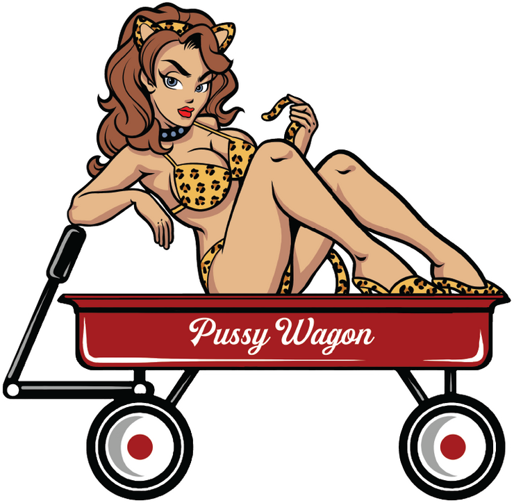Pussy Wagon Mini Decal/Sticker