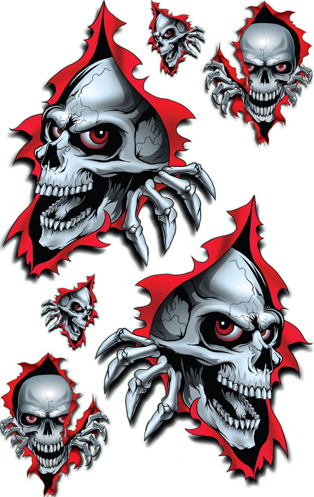 Rip n Tear Skull Decal Kit