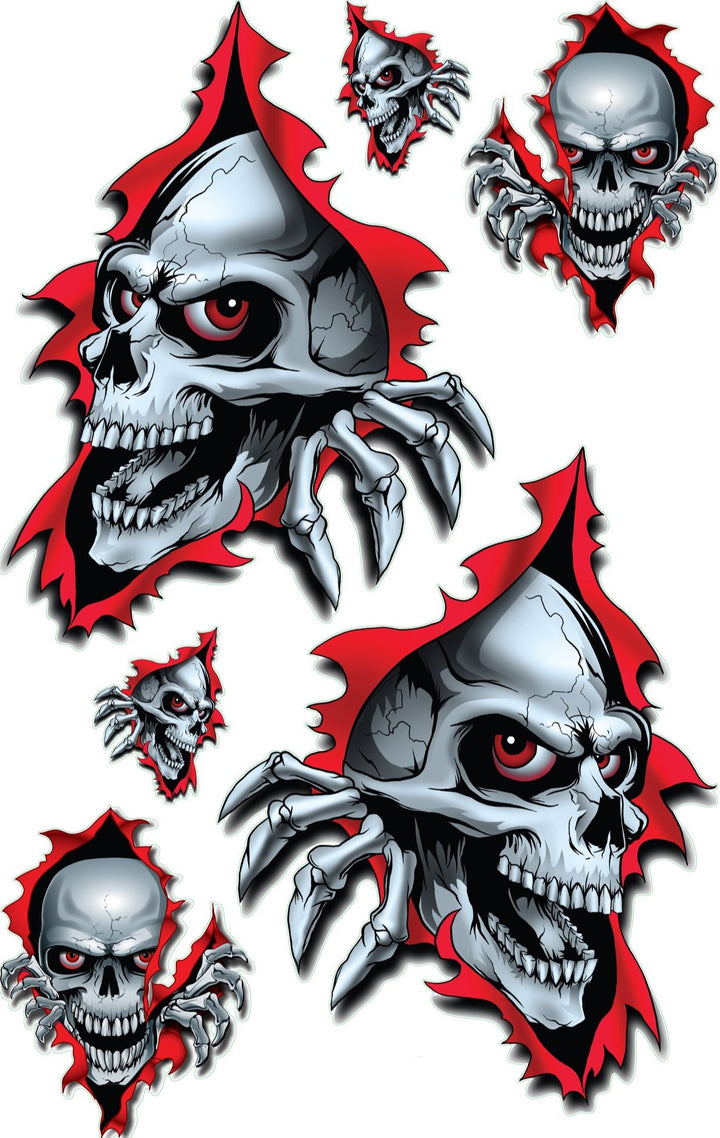 Rip n Tear Skull Decal Kit