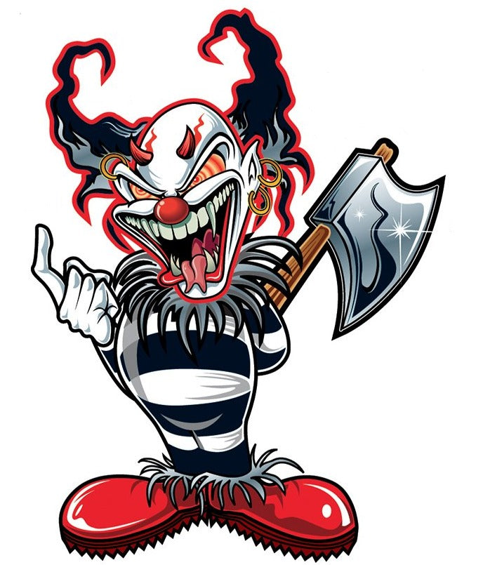Axe Killer Clown Mini Decal/Sticker