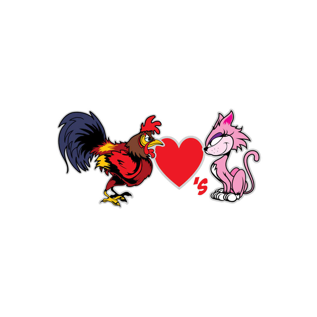 Cock Luvs Pussy Mini Decal/Sticker