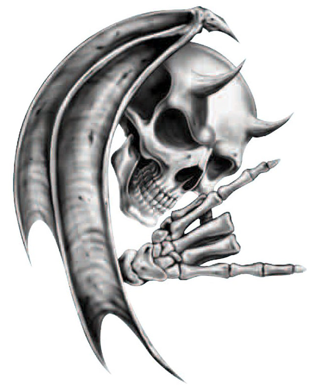 Devil Skull Mini Decal/Sticker