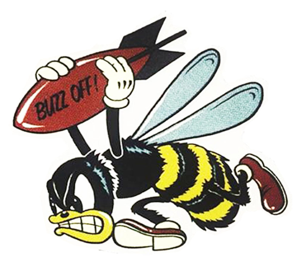 Killer Bee with Bomb Mini Decal/Sticker