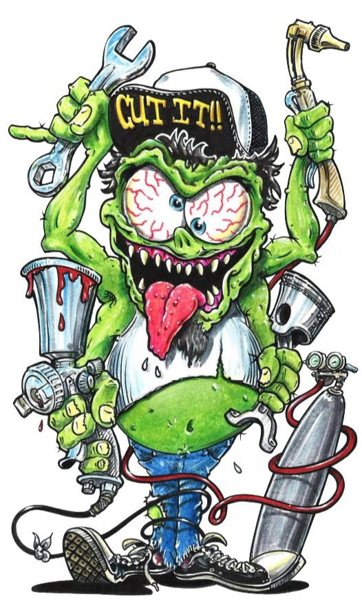 Mechanic Kustom Kulture Monster Mini Decal/Sticker