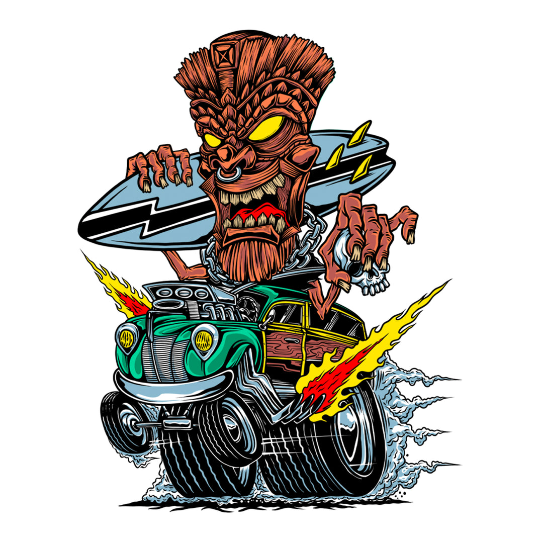 Hang Ten Hot Rodder Mini Decal / Sticker