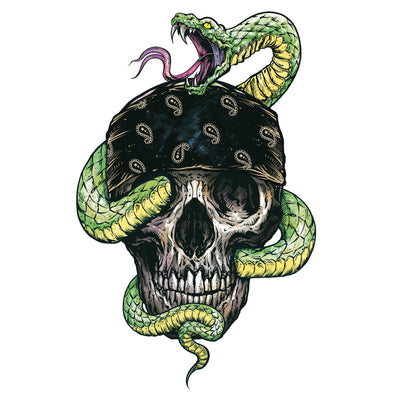 Snake Skull Mini Decal / Sticker