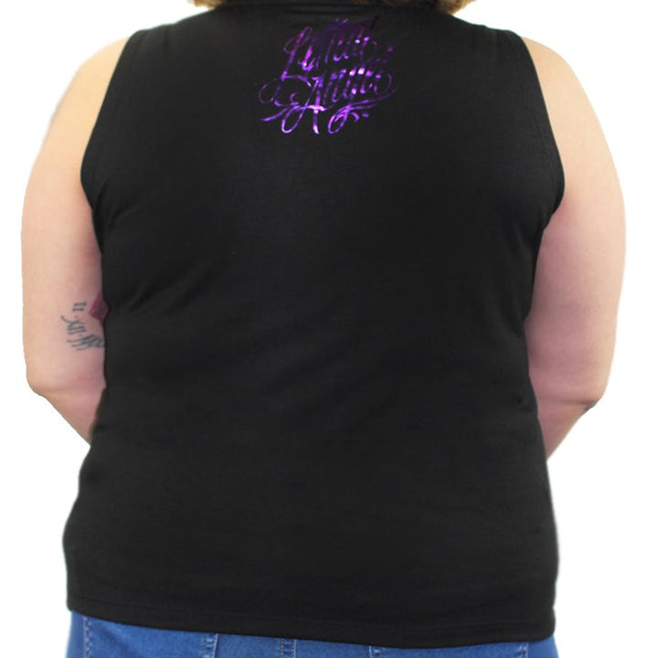 Lethal Angel Purple Rose Skull Tank Top