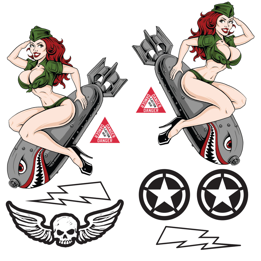 Bombs Away Decal Series Sticker Pack