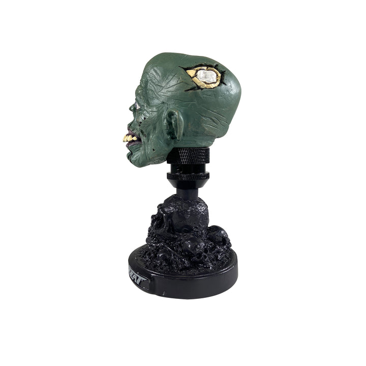 Green Zombie Head with Skull Display Stand / Dash Topper