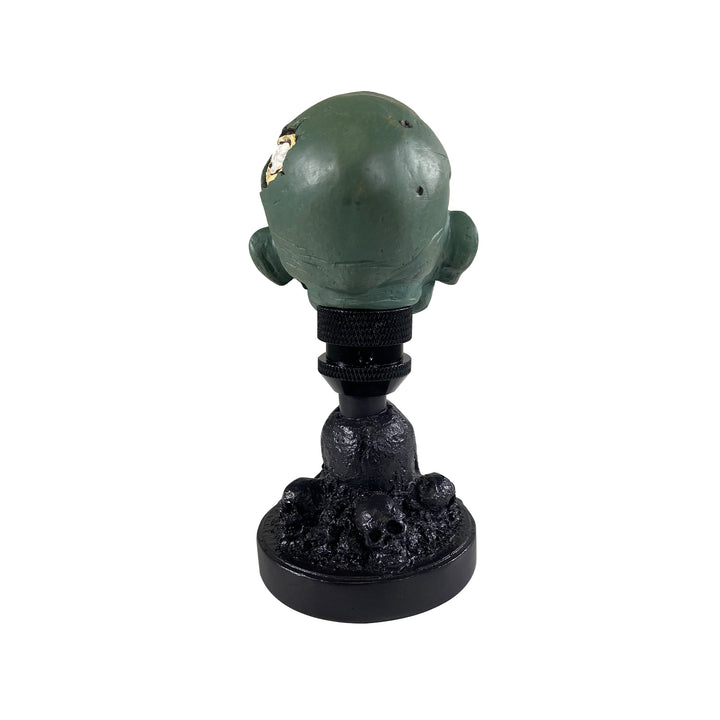 Green Zombie Head with Skull Display Stand / Dash Topper