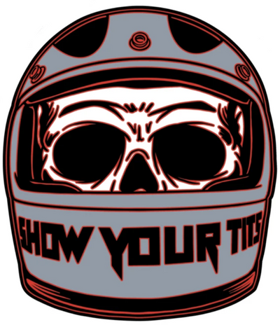 Show Yours Helmet Skull Mini Decal/Sticker