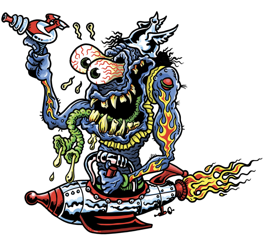 Take Me to Your Leader Kustom Kulture Monster Mini Decal/Sticker