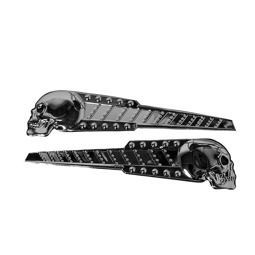 Chrome Tactical Skull Set Peel n Stick ABS Emblems