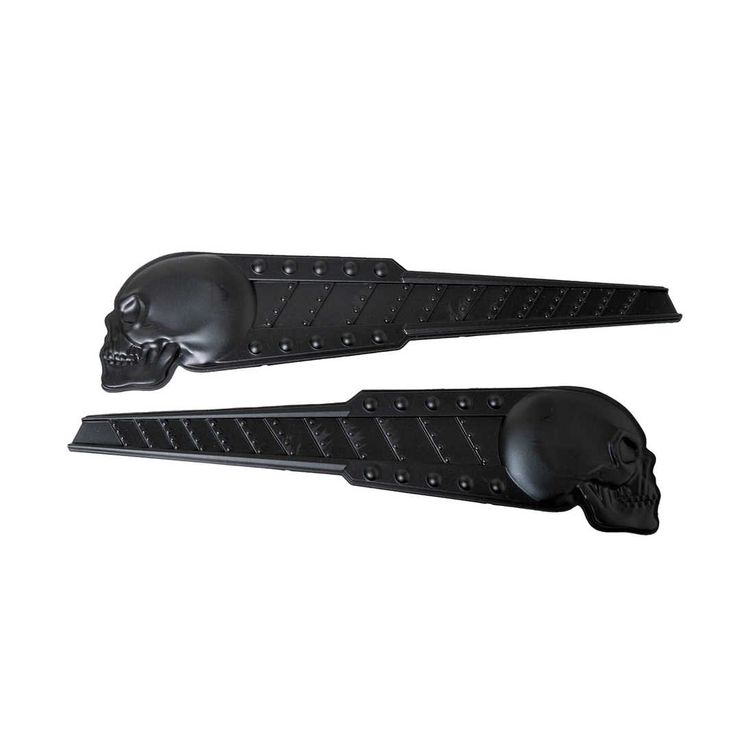 Black Tactical Skull Set Peel n Stick ABS Emblems