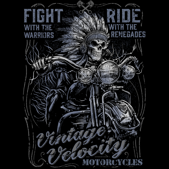 Ride With The Renegades Vintage Washed Men's Mineral Wash Tee Shirt