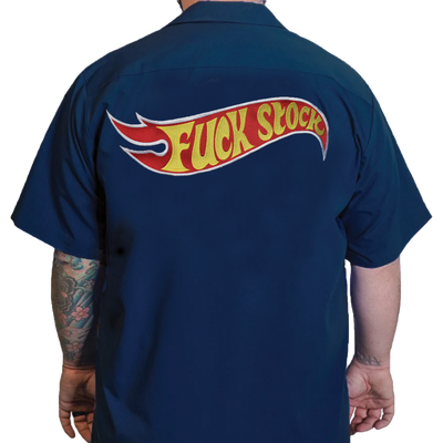 Fu©k Stock Embroidered Work Shirt / Shop Shirt