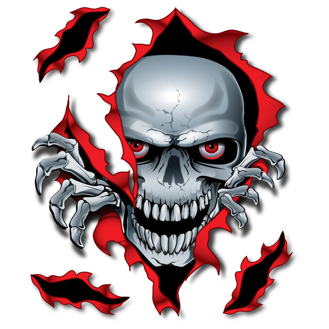 Rip Skull Decal