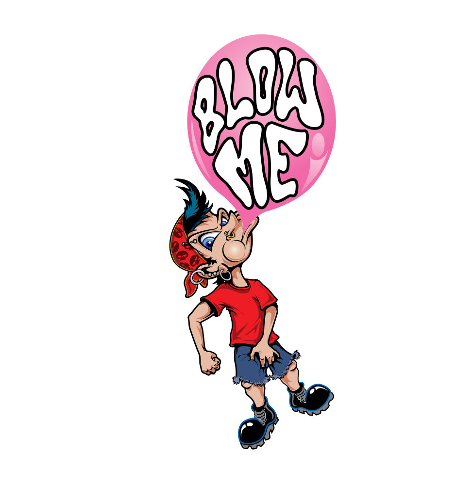 Blow Me Bubble Boy Mini Decal/Sticker