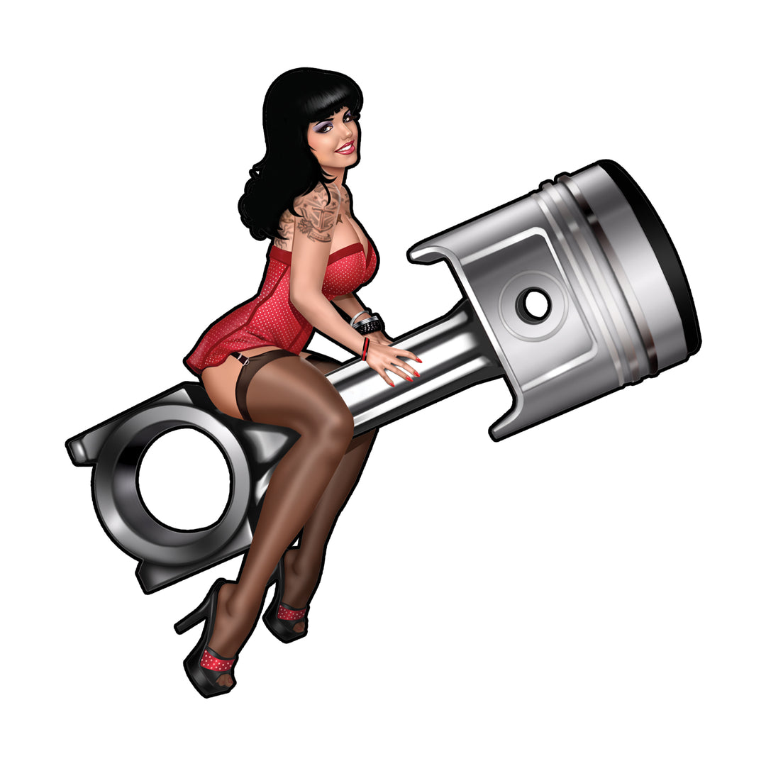 Piston Pin Up Mini Decal/Sticker