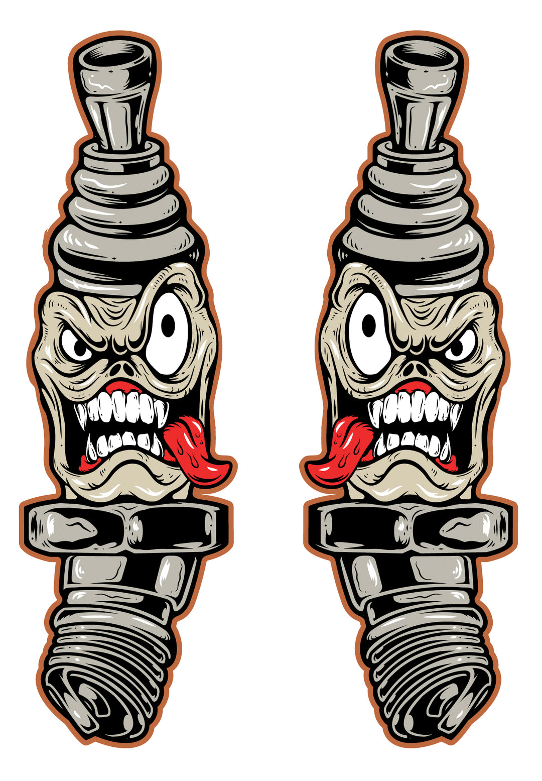 Rude & Crude Decal: Mr Sparkey LT RT Mini Decal/Sticker