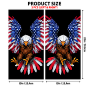 USA Eagle Car Door Pillar Stickers Set - Left & Right Version