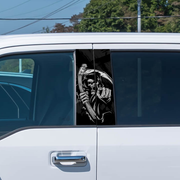 Pointing Reaper Car Door Pillar Stickers Set - Left & Right Version