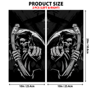 Pointing Reaper Car Door Pillar Stickers Set - Left & Right Version