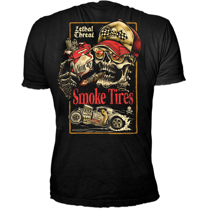 Smoke Tires Car Black T-Shirt