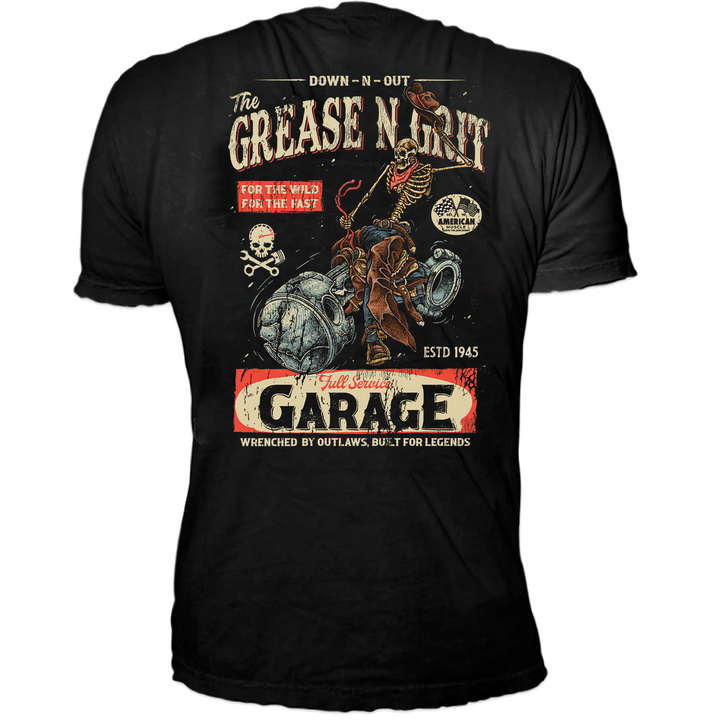 The Grease N Grit Black Tee