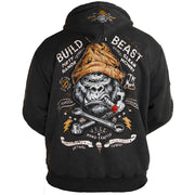 BUILD YOUR BEAST GORILLA ZIP UP HOODIE