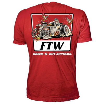 Gettin Fried Hot Rod Red T-Shirt