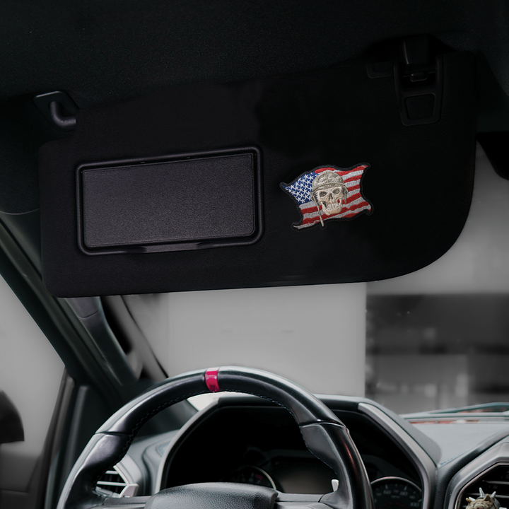 Flag Skull Car Patch