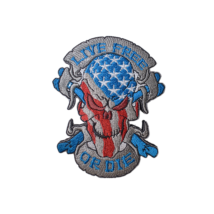 Live Free Skull Car Patch