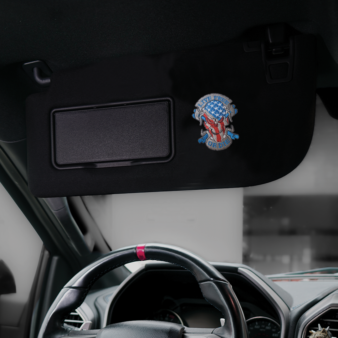 Live Free Skull Car Patch